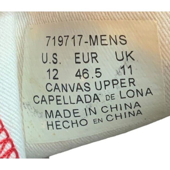 Levi's Canvas Shoes Men Size 12 White Lace Up Sneakers 719717 - Picture 8 of 10